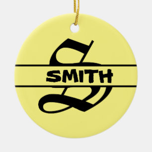 Cerâmica Personalizar ornamento da Carta de Nome