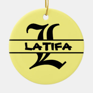 Cerâmica Personalizar ornamento da Carta de Nome