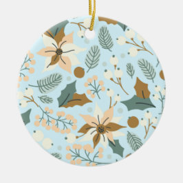 Cerâmica Poinsettia, ornamento de férias de inverno