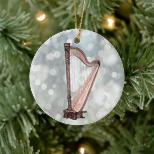 Cerâmica Presente de Música de Ornamento Harp