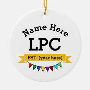 Cerâmica Presente de Ornamento LPC Conselheiro Profissional