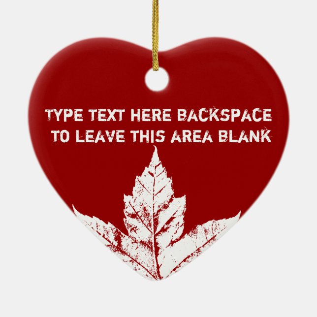 Cerâmica Presente personalizado ornamento de Canadá da (Verso)