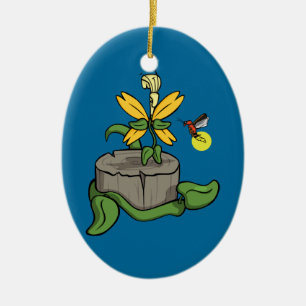 Cerâmica Primavera saudou Ornamento de Verão