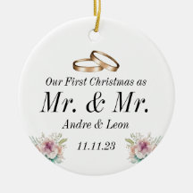 Primeiro Natal como Ornamento de Casal Casado