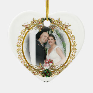 Cerâmica Primeiro Natal como ornamento de marido e mulher