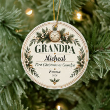 Primeiro Natal como Ornamento de Vovô