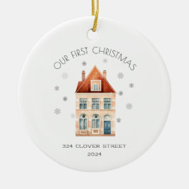 Cerâmica Primeiro Natal Em Novo Ornamento De Férias Domésti