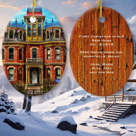 Cerâmica Primeiro Natal Novo Ornamento de Fotografias Domés