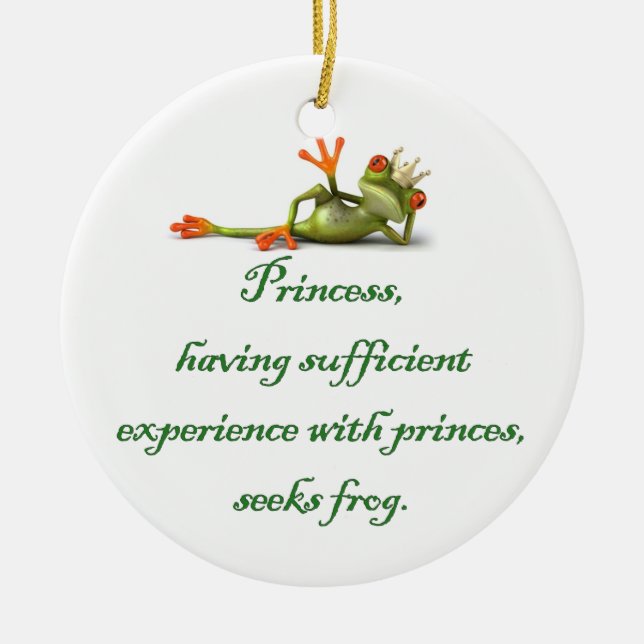 Cerâmica Princesa Procura Ornamento de Sapos (Frente)