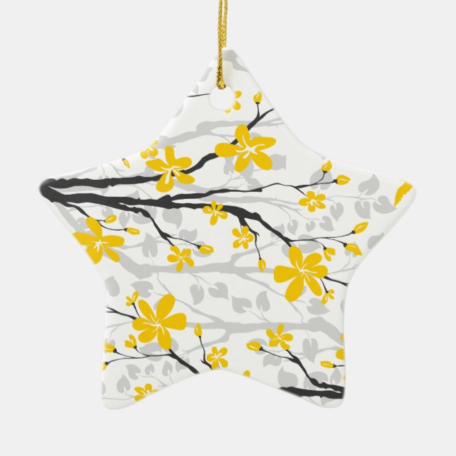 Cerâmica Ramo de Magnolia e ornamento personalizado de flor (Frente)