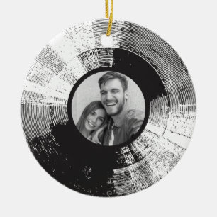Cerâmica Registro De Vinilo Com Ornamento Fotocerâmico