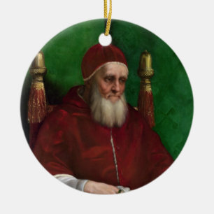 Cerâmica Retrato do papa Julius II pelo ornamento de