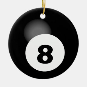 Cerâmica Ronda de Ornamento Duplo de 8 Ball