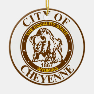 Cerâmica Selo de Cheyenne, ornamento cerâmico Wyoming
