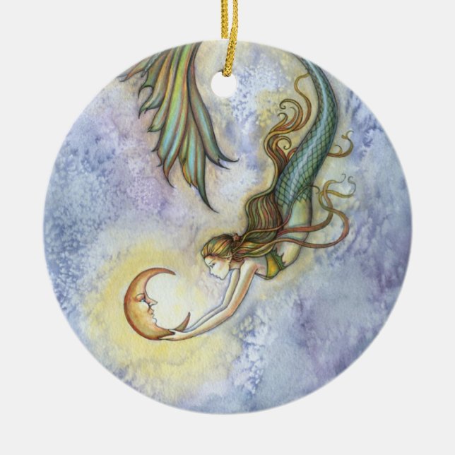 Cerâmica Sereia e Ornamento de Lua (Frente)
