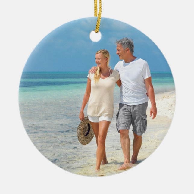 Cerâmica Seu Ornamento Cerâmico de Criação de Fotos (Frente)