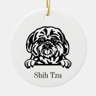 Cerâmica Shih Tzu ornamento de cão