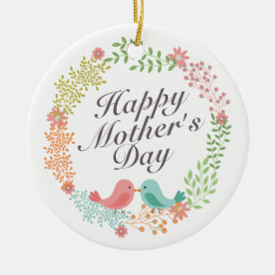 Cerâmica Simples Dia de as mães Feliz Ornamento Floral Por 