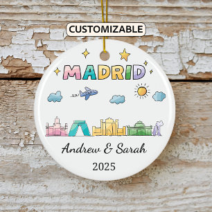 Cerâmica Skyline Personalizado - Ornamento de Madri, Espanh