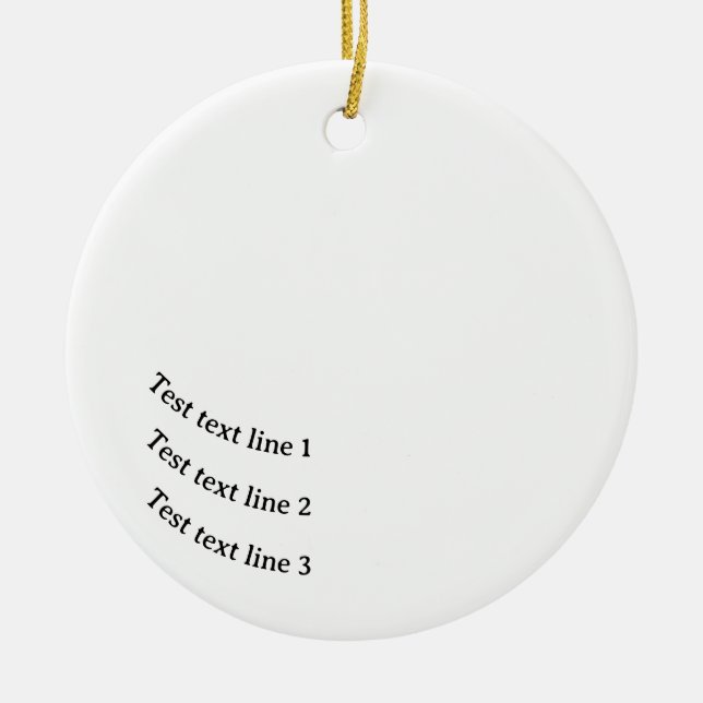 Cerâmica teste de ornamento de texto curvado (Frente)