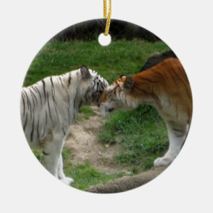 Cerâmica Tigres de Ornamento do Amor Tiger
