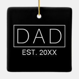 Cerâmica Tipografia de Pai Minimalista Simples | Ornamento