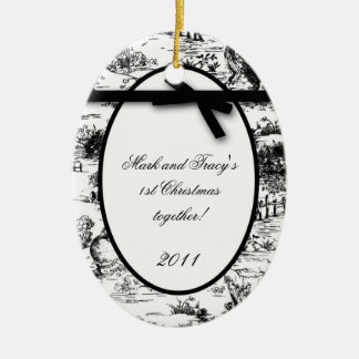 Cerâmica Toile Branca Preta de Ornamento Personalizado