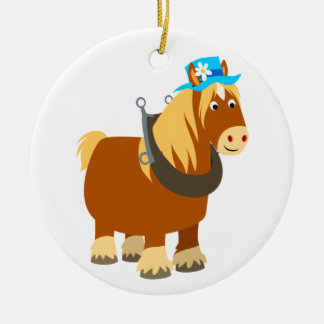 Cerâmica Traço de Cartoon Bonito Ornamento de Cavalo Breton