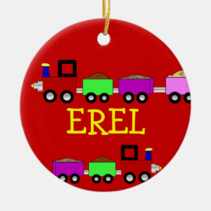 Cerâmica Trem de Choo Choo - o ornamento personalizado da