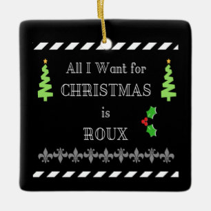 Cerâmica Tudo que eu quero para o Natal é ornamento de