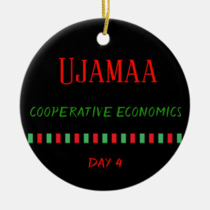 Cerâmica Ujamaa - Dia 4 de Kwanzaa Ornamento