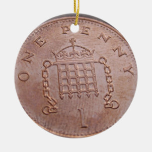 Cerâmica um ornamento da moeda de um centavo