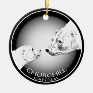 Cerâmica Urso polar personalizado ornamento Souveni de