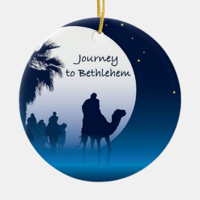 Cerâmica Viagem ao ornamento de Bethlehem (Frente)