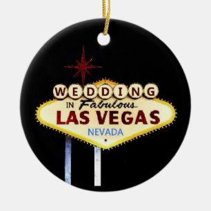 Cerâmica WEDDING no ornamento da lembrança de Las Vegas