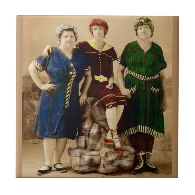 cerca de 1910 Atlantic City balnear Beauties RPPC (Frente)