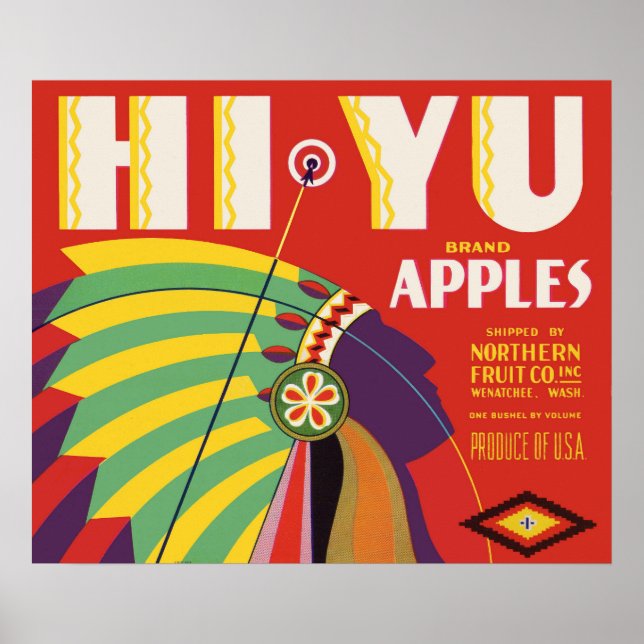 cerca de 1930 Hi Yu Apples impressão (Frente)