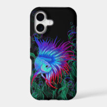 Cerceta azul extravagante & vermelho de Betta