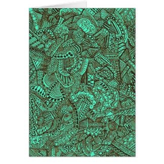 Cerceta e cartão preto