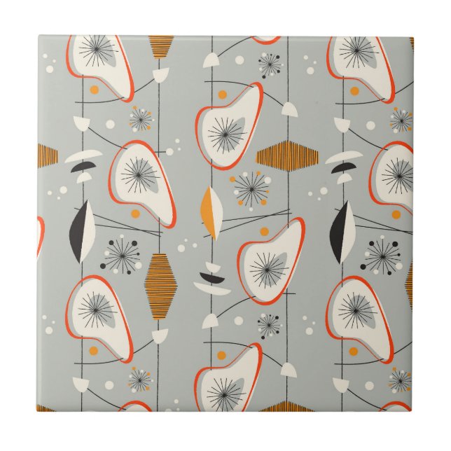 Cerceta geométrica & teste padrão azul (Frente)