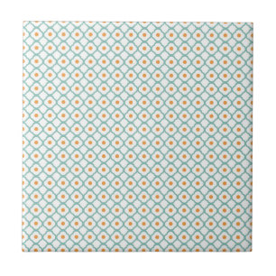 Cerceta Quatrefoil do vintage e pontos