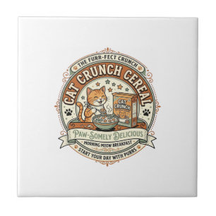 Cereal Cat Crunch Caixa de Café da Manhã de Gato V