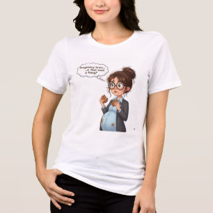 “Cérebro de Grávida Camiseta Divertida Roupa de