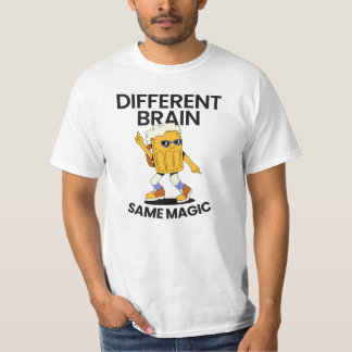 Cérebro Diferente Mesma Camiseta de Autismo Mágico
