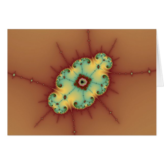 Cérebro Quadrado - Cartão Fractal (Frente Horizontal)