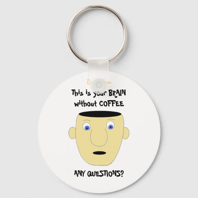 CÉREBRO SEM Chaveiro CAFÉ (Frente)