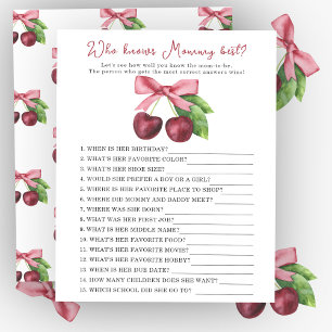 cereja com laço - Quem conhece melhor a mamãe