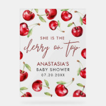 Cereja doce no Chá de fraldas superior