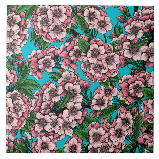 Cereja floresce em azul (Frente)