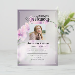 Cereja floresce Ordem Funeral de Serviço Convite